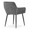 Luxusní šedá sametová židle NOLA do jídelny i obývacího pokoje