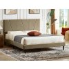 Čalouněná postel SAVANA VELVET 160x200 cm béžová s moderním designem