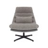 Elegantní otočné křeslo FELICIA RAVEN – šedý design s eko kůží