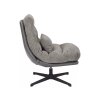 Moderní relaxační křeslo FELICIA RAVEN šedé s otočnou funkcí