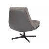 Luxusní otočné křeslo FELICIA RAVEN – šedá látka a eko kůže