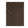 Kvalitní tmavě hnědé prostěradlo ALVORA 180 x 200 cm z měkkého jersey