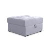 Světle šedý taburet ZENOVA 65x65 cm s praktickým úložným prostorem