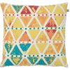 Barevný povlak na polštář KARKIN YELLOW 45x45 cm s geometrickým vzorem