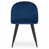 Designová jídelní židle BELLO – modrý samet a černé nohy pro sofistikovaný vzhled