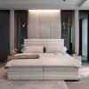 Komfortní postel boxspring ISPIRA 140x200 cm v krémovém provedení
