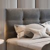 Moderní boxspring postel GLORIEN VELVET 90x200 cm s vysokým čelem