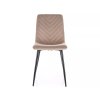 Designová jídelní židle DAREN VELVET béžová s prošívaným potahem