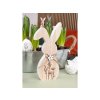 Přírodní dřevěný zajíček FLORAL RABBIT 20 cm – velikonoční dekorace