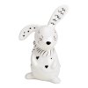 Bílý keramický zajíček BUNNY FRONT 10 cm pro velikonoční dekoraci
