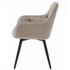 Pohodlné jídelní křeslo JORK360 VELVET béžové v sametovém provedení