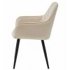 Designové krémové křeslo NANA VELVET do jídelny nebo obýváku