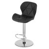 Barová židle WEST černá s čalouněním z eko kůže a chromem