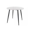 Stylový stůl RION 90 cm kulatý s keramickou deskou a mramorovým dekorem