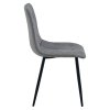 Elegantní jídelní židle LIBRA v šedé barvě s černými nohami