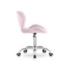 Pohodlné růžové křeslo AVOLA VELVET pro domácí kancelář