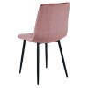 Pohodlná sametová židle LIBRA růžová s kovovými nohami