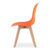 Skandinávská židle KITO oranžová s nohami z bukového dřeva
