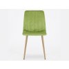 Sametová světle zelená židle LAVA s vertikálním prošíváním