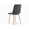 Pohodlná Tmavě šedá sametová židle LAVA GRAPHITE GRAY v minimalistickém stylu