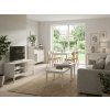 Designový stolek FROST 75x40 cm krémový do moderního interiéru