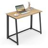 Kompaktní stůl ZARIMO s černou kovovou konstrukcí – skvělý pro home office i studium.