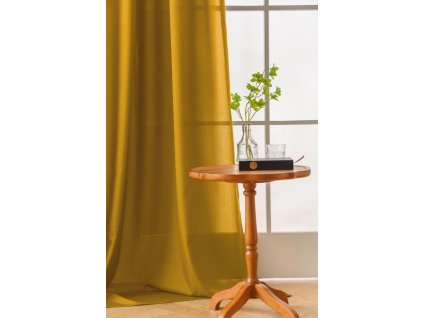 Hořčicový závěs OXFORD 140x250 cm (Zavesenie Riasiaca páska)