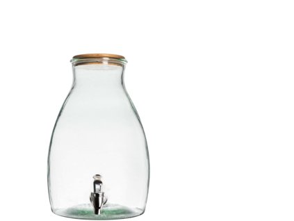 Velký skleněný nápojový zásobník GUSTA 5,5 L s kohoutkem