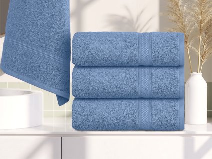 Ručník CLARYSSE ELEGANCE 50x100 cm modrý z bavlny