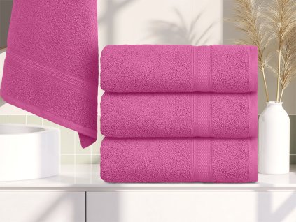 Ručník CLARYSSE ELEGANCE 50x100 cm růžový z bavlny