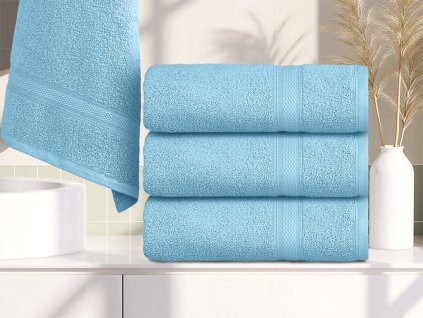 Ručník CLARYSSE ELEGANCE 50x100 cm světle modrý z bavlny