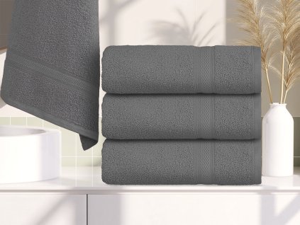 Luxusní ručník CLARYSSE ELEGANCE šedý z čisté 100% bavlny