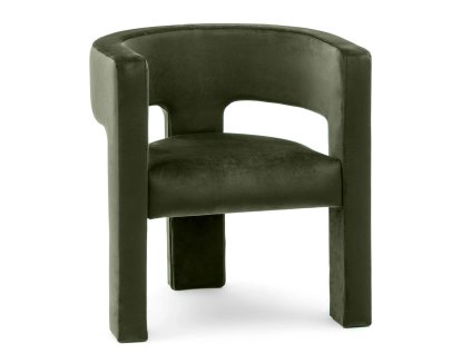 Designové křeslo ALPAH B VELVET tmavě zelené do moderního interiéru