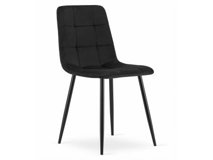 2b0e9fdf114a5d30eb5Elegantní sametová židle KARA černá s kovovými nohami2ee9d1ee0019e