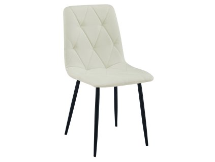 85080 1 moderni kremova jidelni zidle libra s cernymi kovovymi nohami