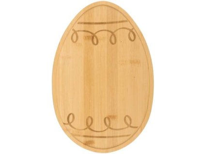 Bambusové servírovací prkénko EGGUNO 20x30 cm ve tvaru vajíčka