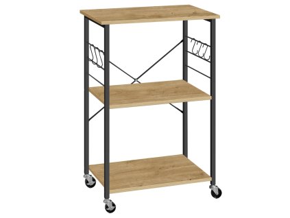 Odkládací stolek TAYLOR ARTISAN 60x40 cm na kolečkách se 2 policemi