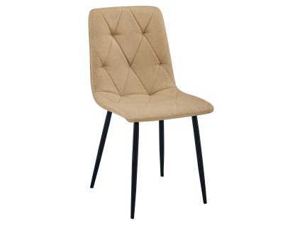 Elegantní hnědá jídelní židle LIBRA s černými nohami