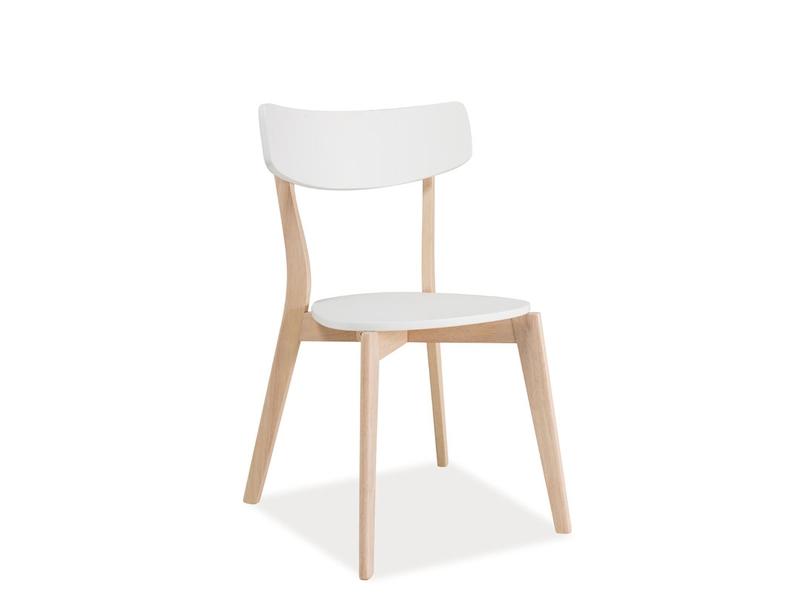 Biela drevená stolička TIBI