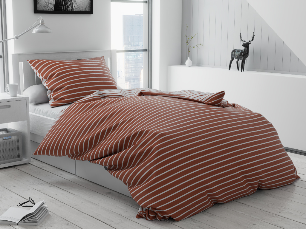 E-shop Bavlnené obliečky Caprivi hnedé gombík Rozmer obliečok: 70x90 cm ; 140x220 cm