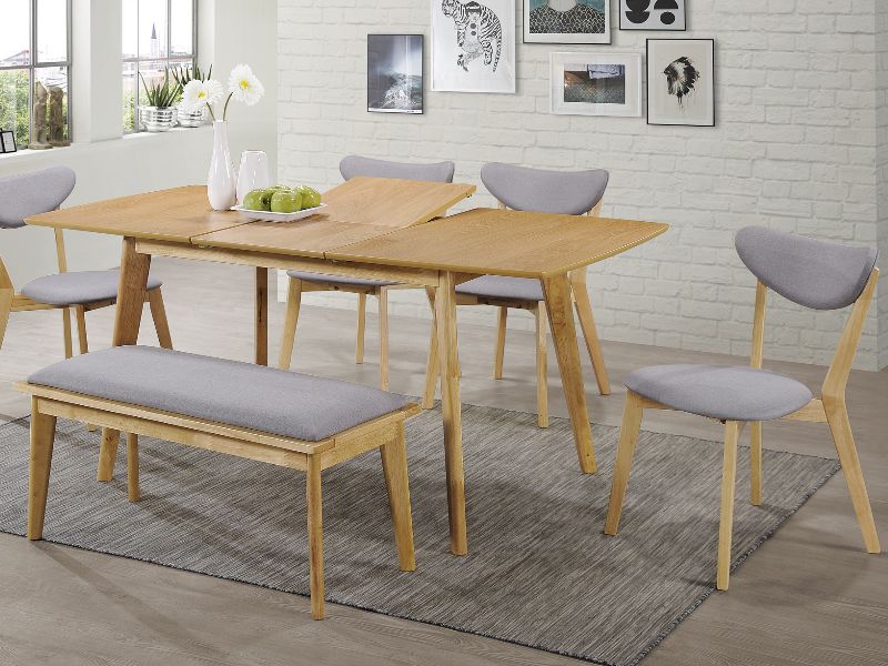 Jedálenský stôl s doskou v dekore dub BRANDO 120(160)x80, rozkladací
