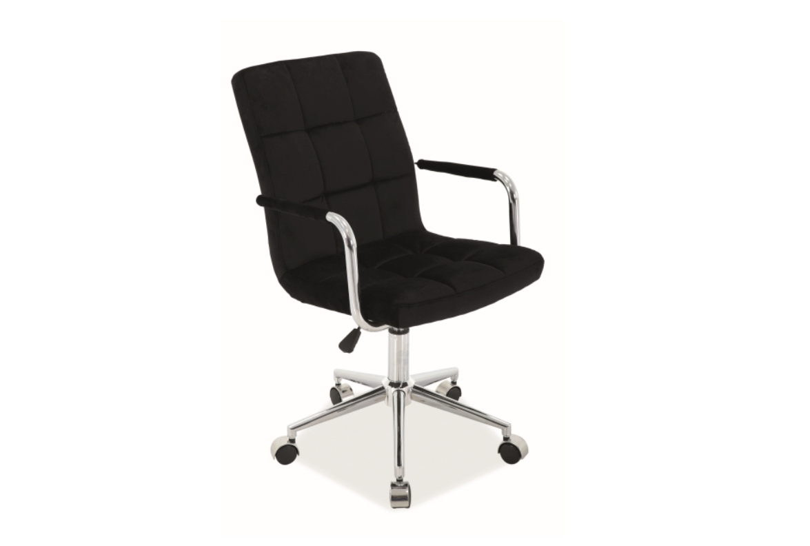 Čierna kancelárska stolička Q-022 VELVET