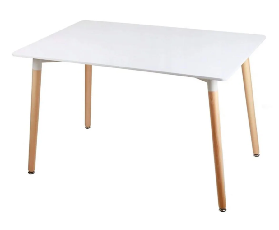 Biely jedálenský stôl BERGEN 140x80 cm