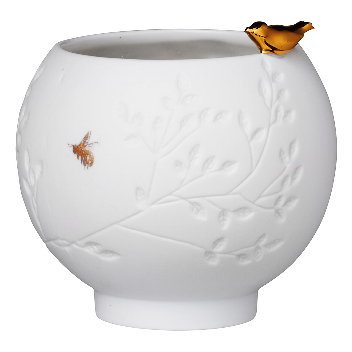 Räder Biely porcelánový svietnik BIRD BOWL