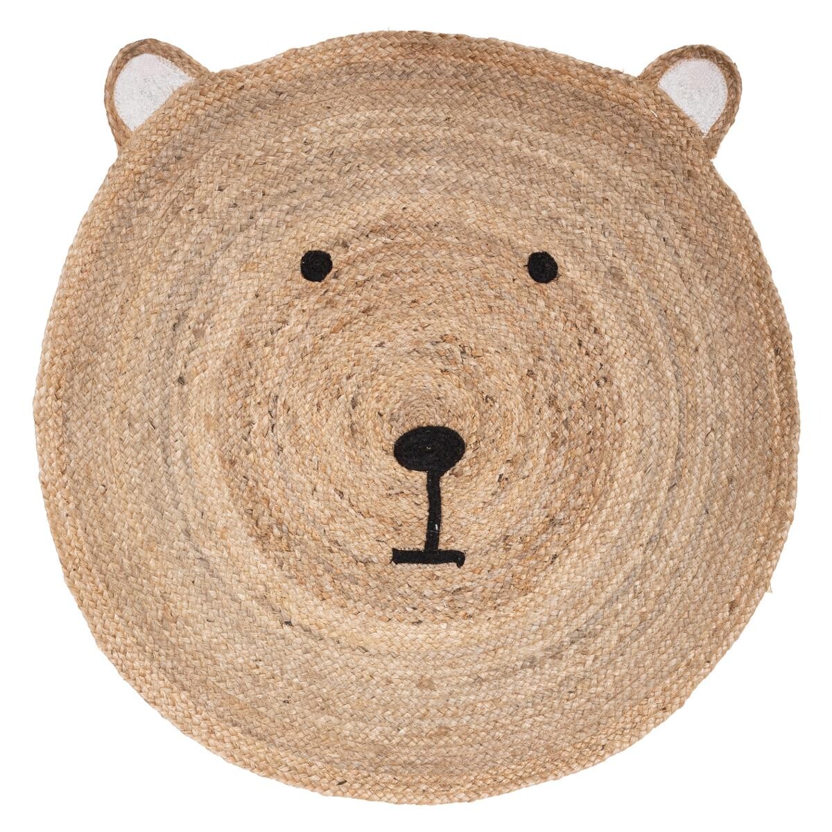 E-shop Detský jutový koberec BEAR HEAD 100 cm