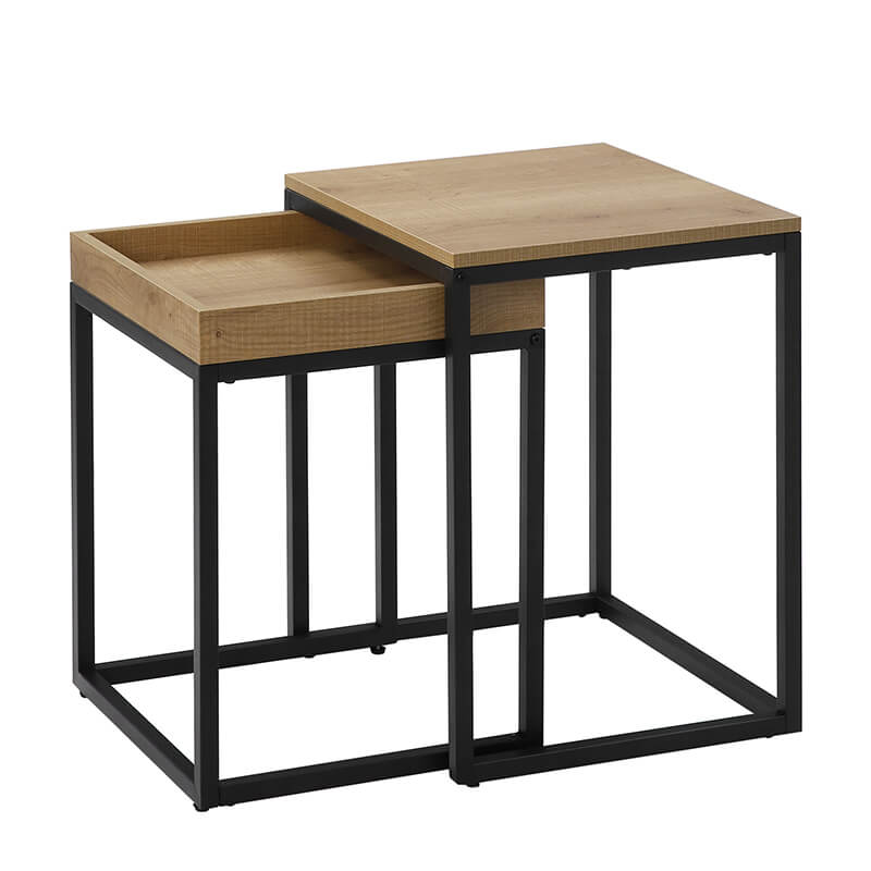 E-shop Odkladacie stolíky TAYLOR dekor dub sada 2 ks, 40x45cm