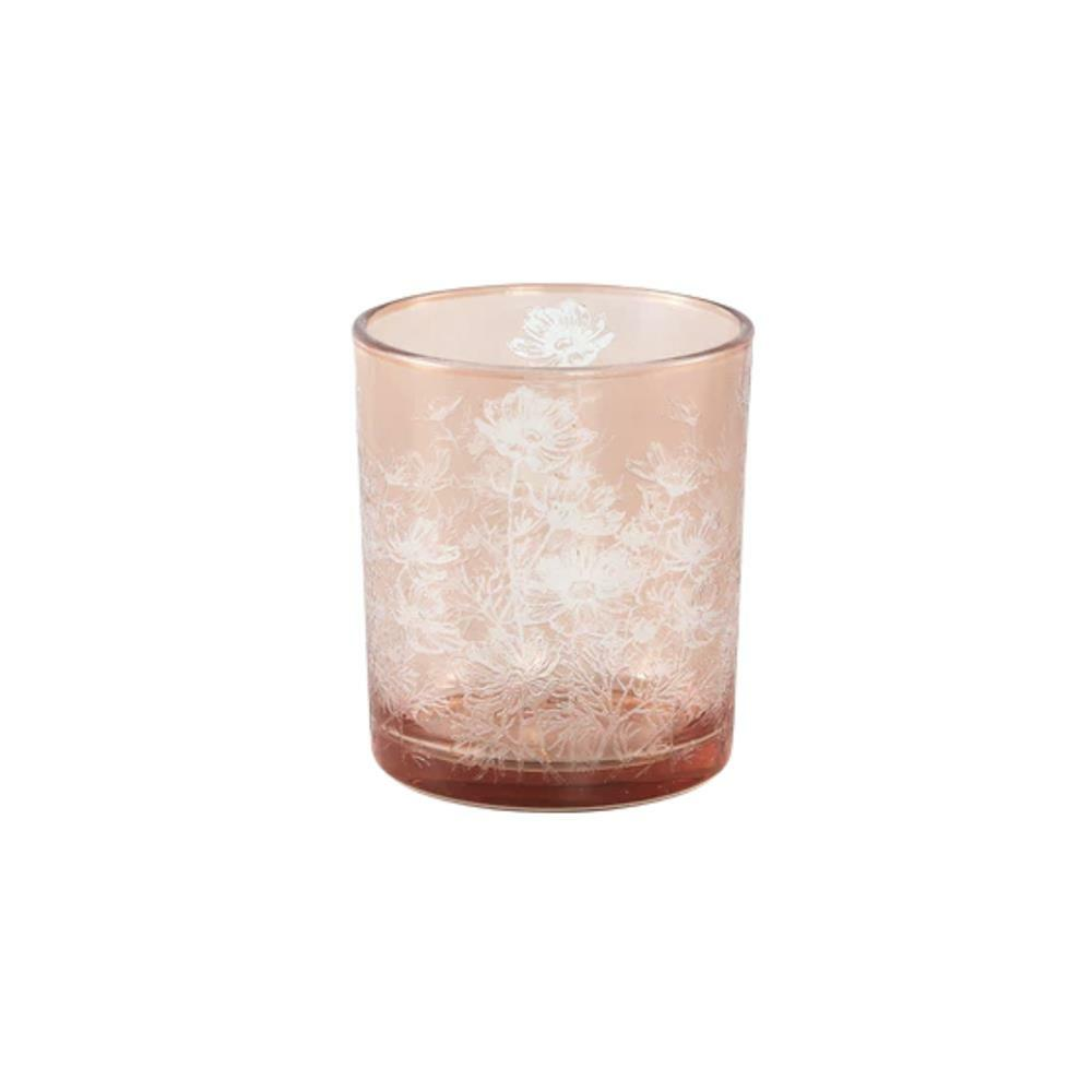 E-shop Ružový sklenený svietnik CENAR PINK