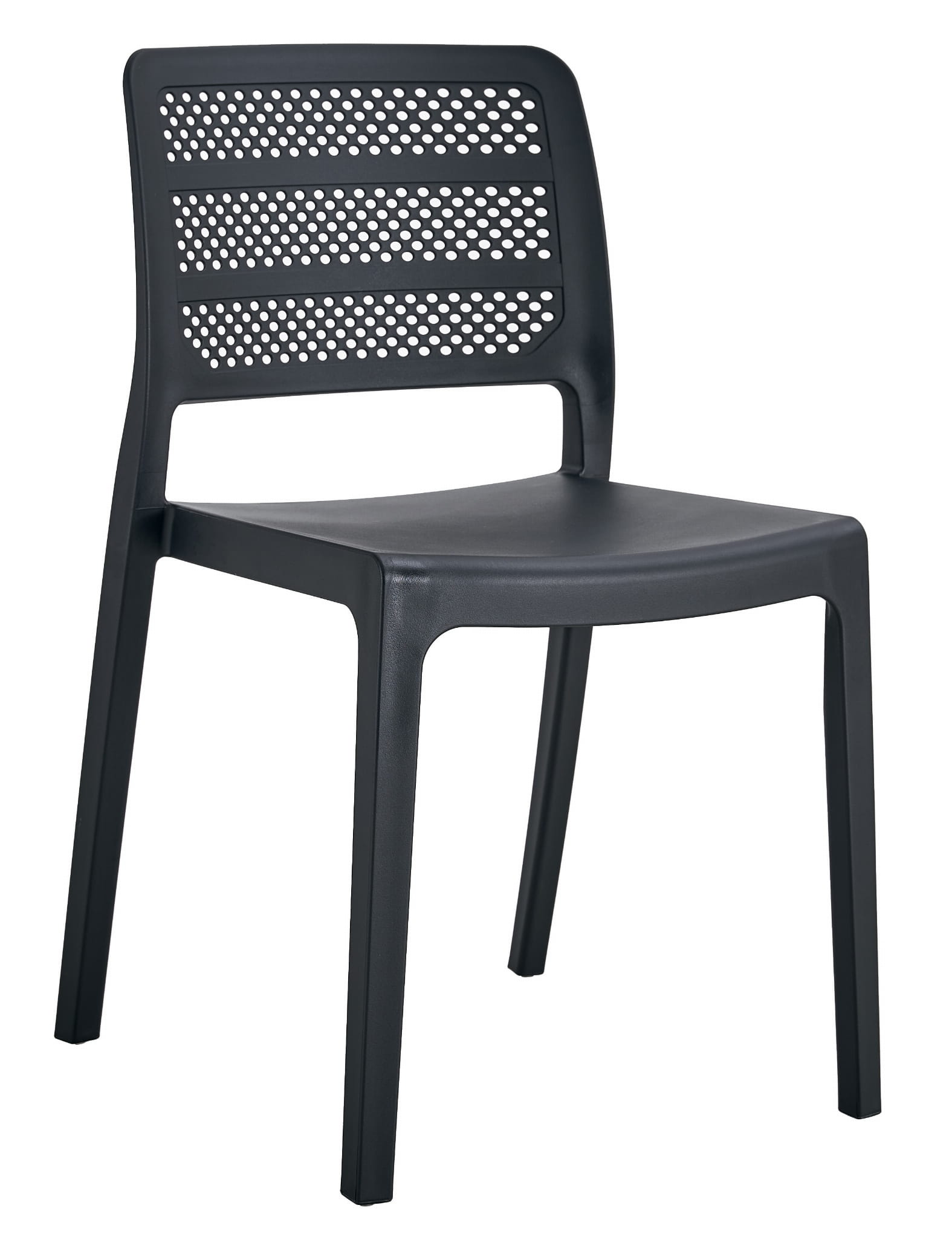 E-shop Čierna plastová stolička PAGI
