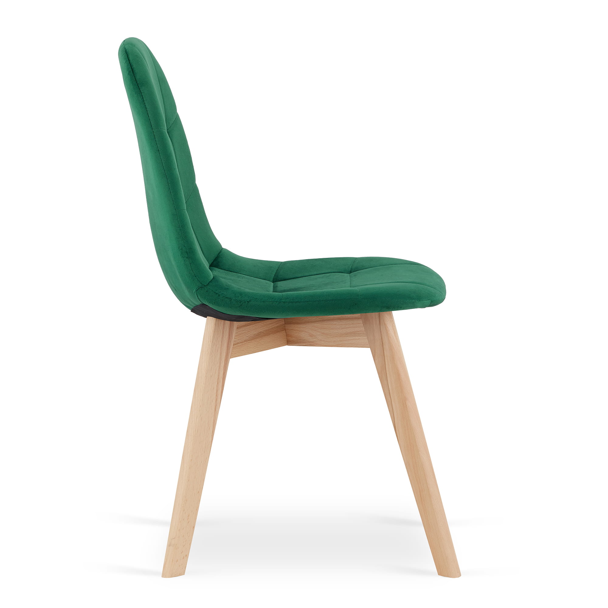 Zelená zamatová jedálenská stolička BORA