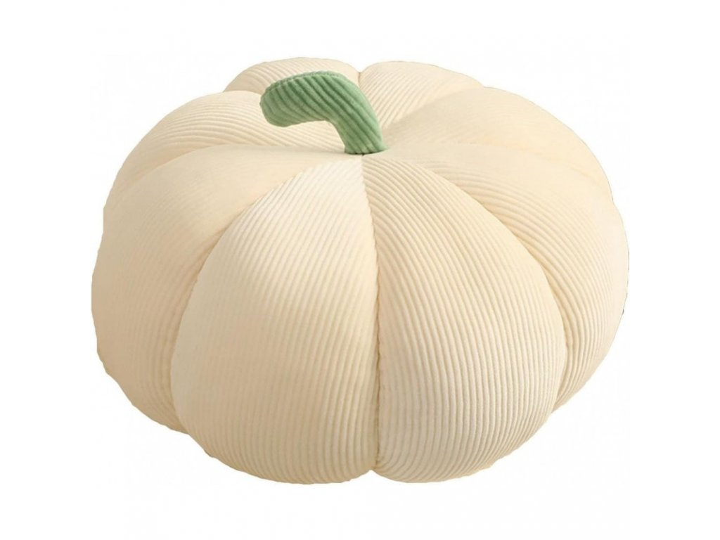 Dekoračný vankúš v tvare tekvice PUMPKIN 35 cm, krémový